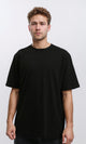 R215962 - Solid Crew Neck Relaxed Fit Tee - Black