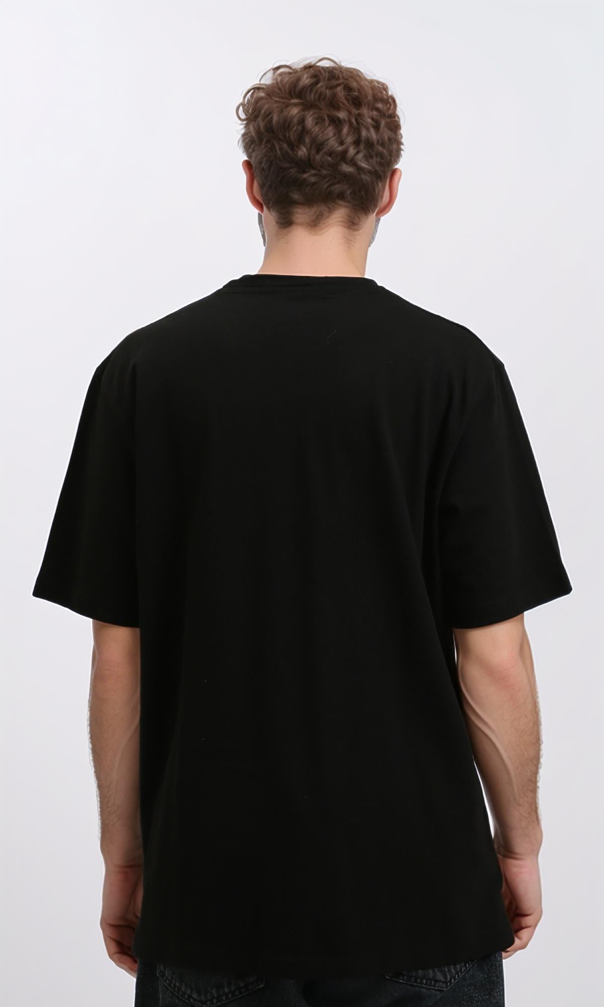 R215962 - Solid Crew Neck Relaxed Fit Tee - Black