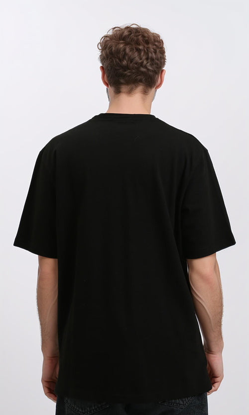 R215962 - Solid Crew Neck Relaxed Fit Tee - Black