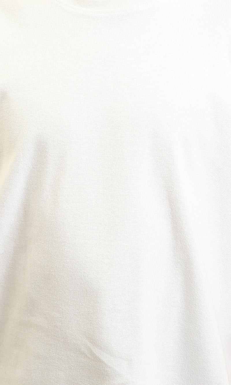 R215966 - Solid Crew Neck Relaxed Fit Tee - Off-White