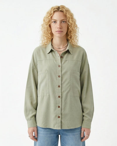 Ravin Sage Utility Drop-Shoulder Relaxed Shirt - R216066