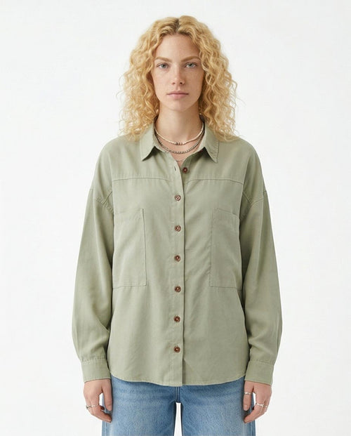 Ravin Sage Utility Drop-Shoulder Relaxed Shirt - R216066