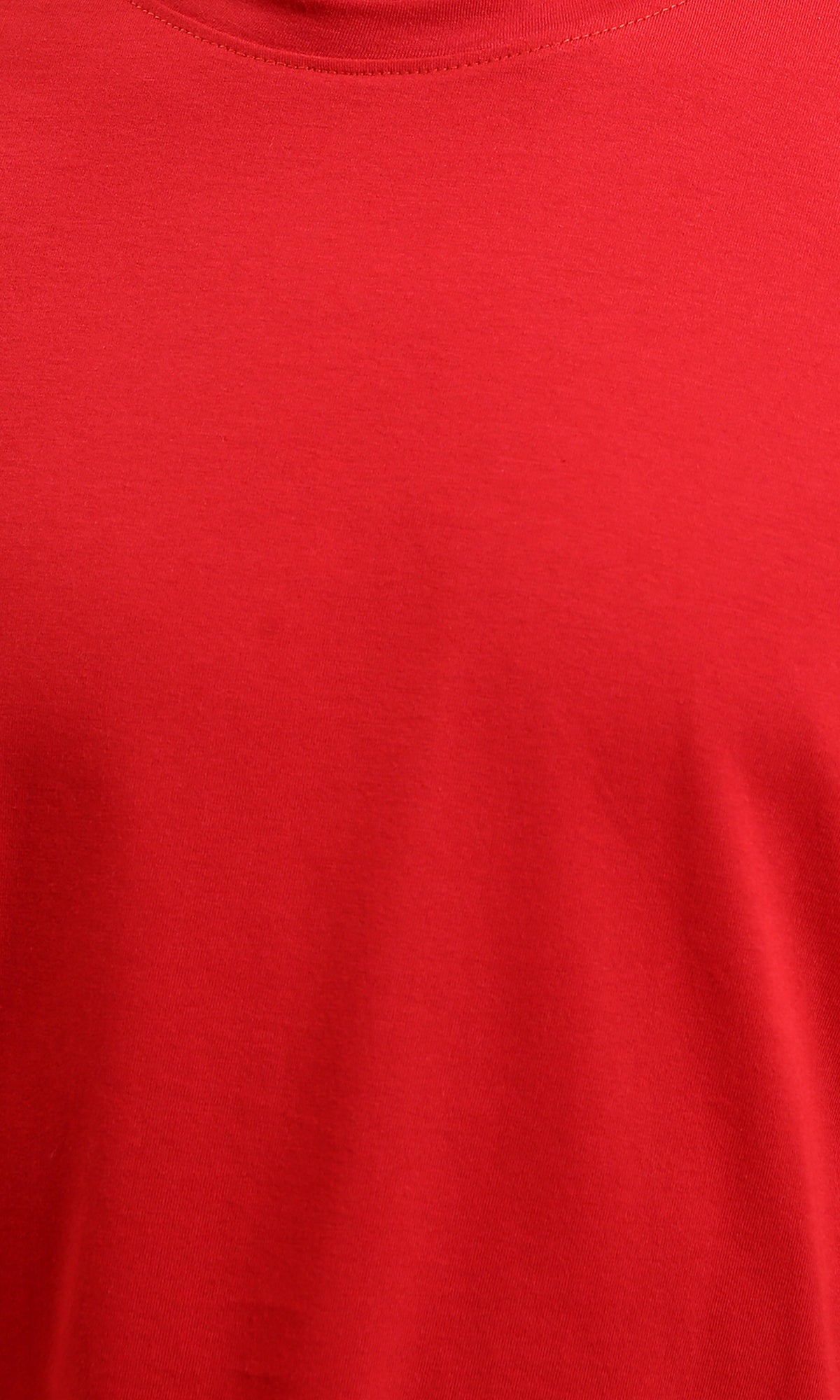 R216104 - Solid Crew Neck Relaxed Fit Tee - Red