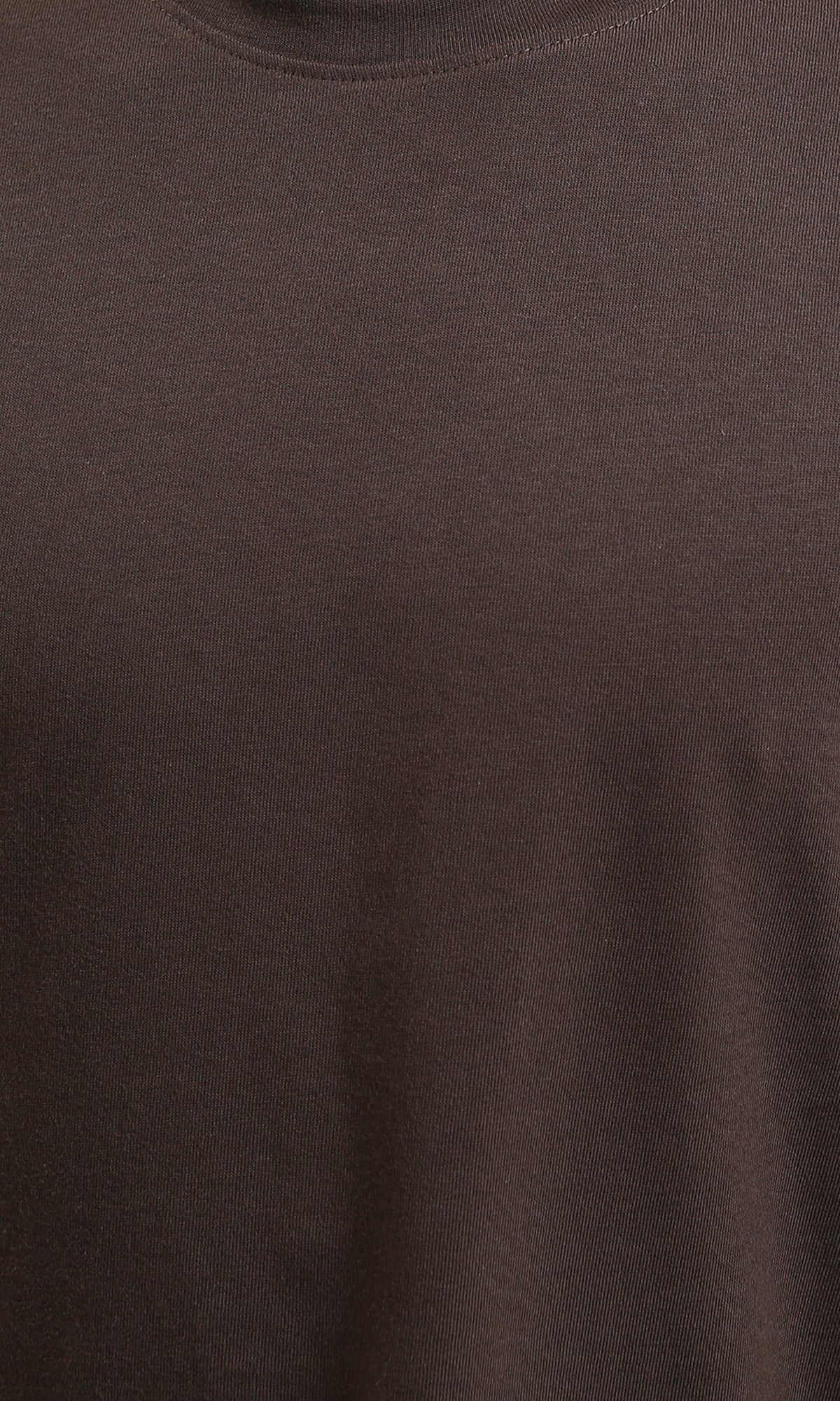 R216106 - Solid Crew Neck Relaxed Fit Tee - Burnt Brown