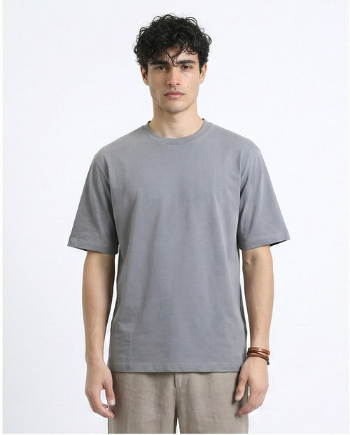 R216115 - Slip On Elbow Sleeves Comfy Tee - Medium Grey