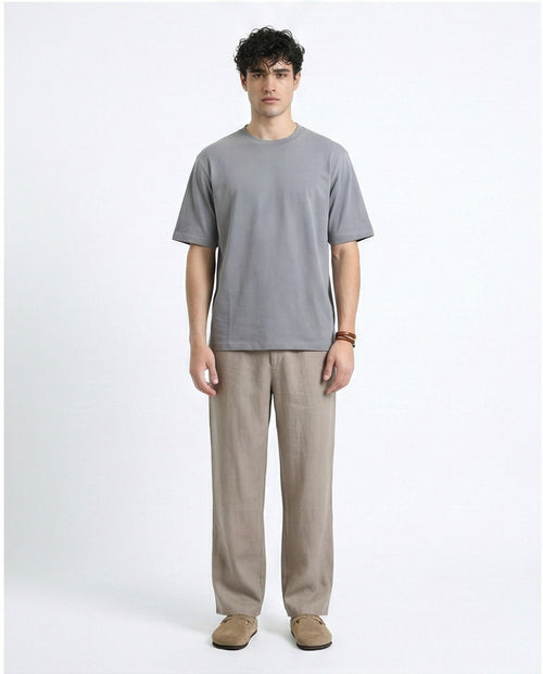 R216115 - Slip On Elbow Sleeves Comfy Tee - Medium Grey