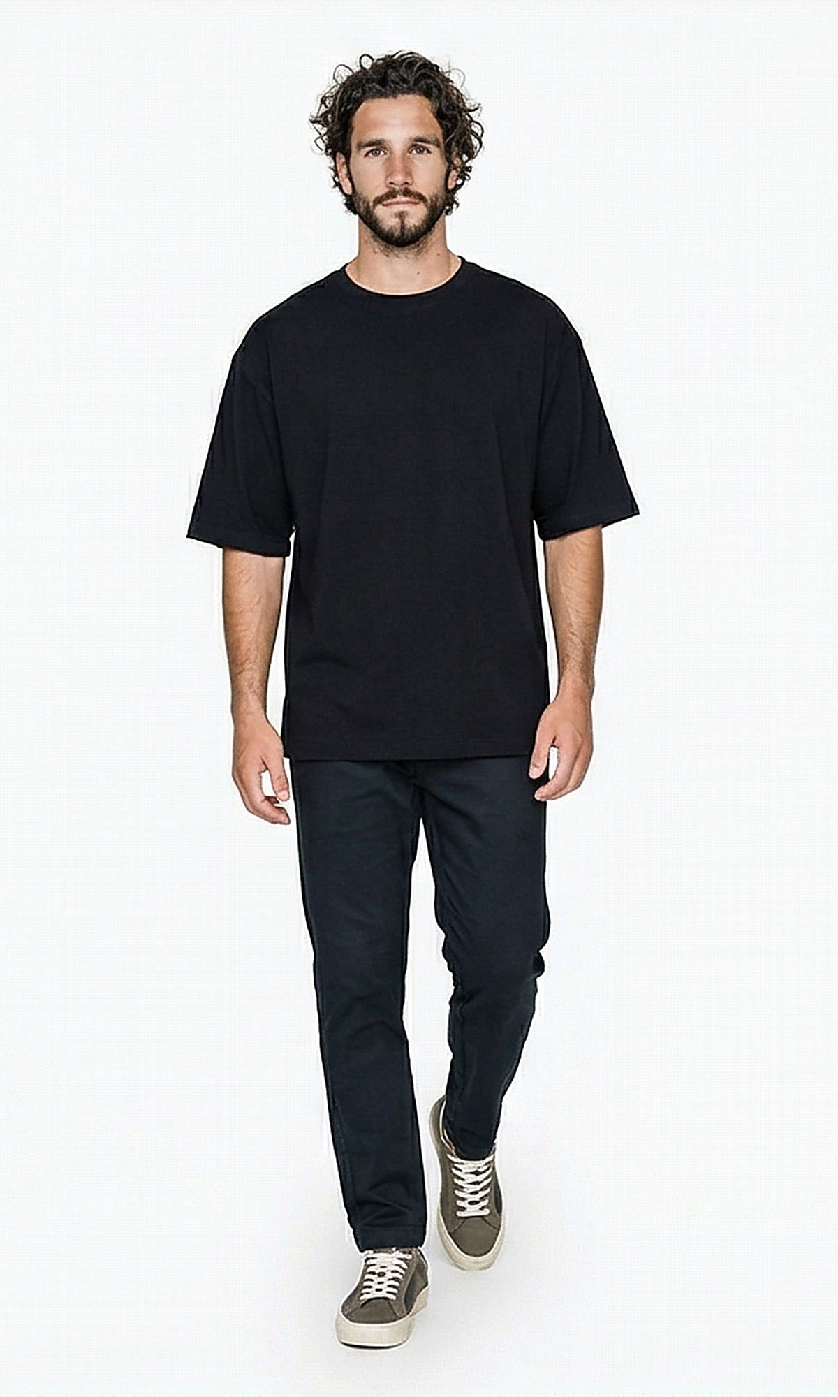Essential Black Oversized Relaxed Fit T-Shirt - R216122