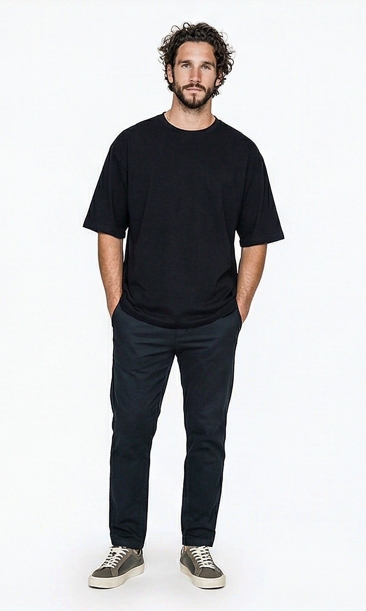 Essential Black Oversized Relaxed Fit T-Shirt - R216122