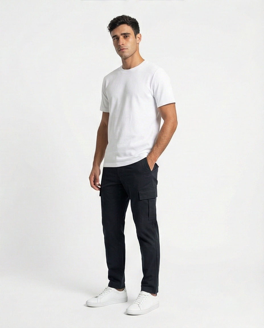 Classic Essential White Crew Neck T-Shirt