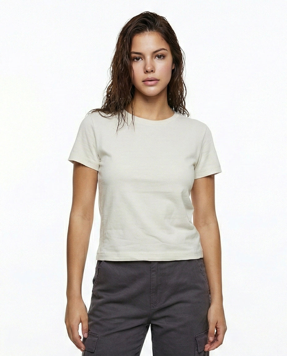 Women's Short Sleeve T-Shirt - Beige