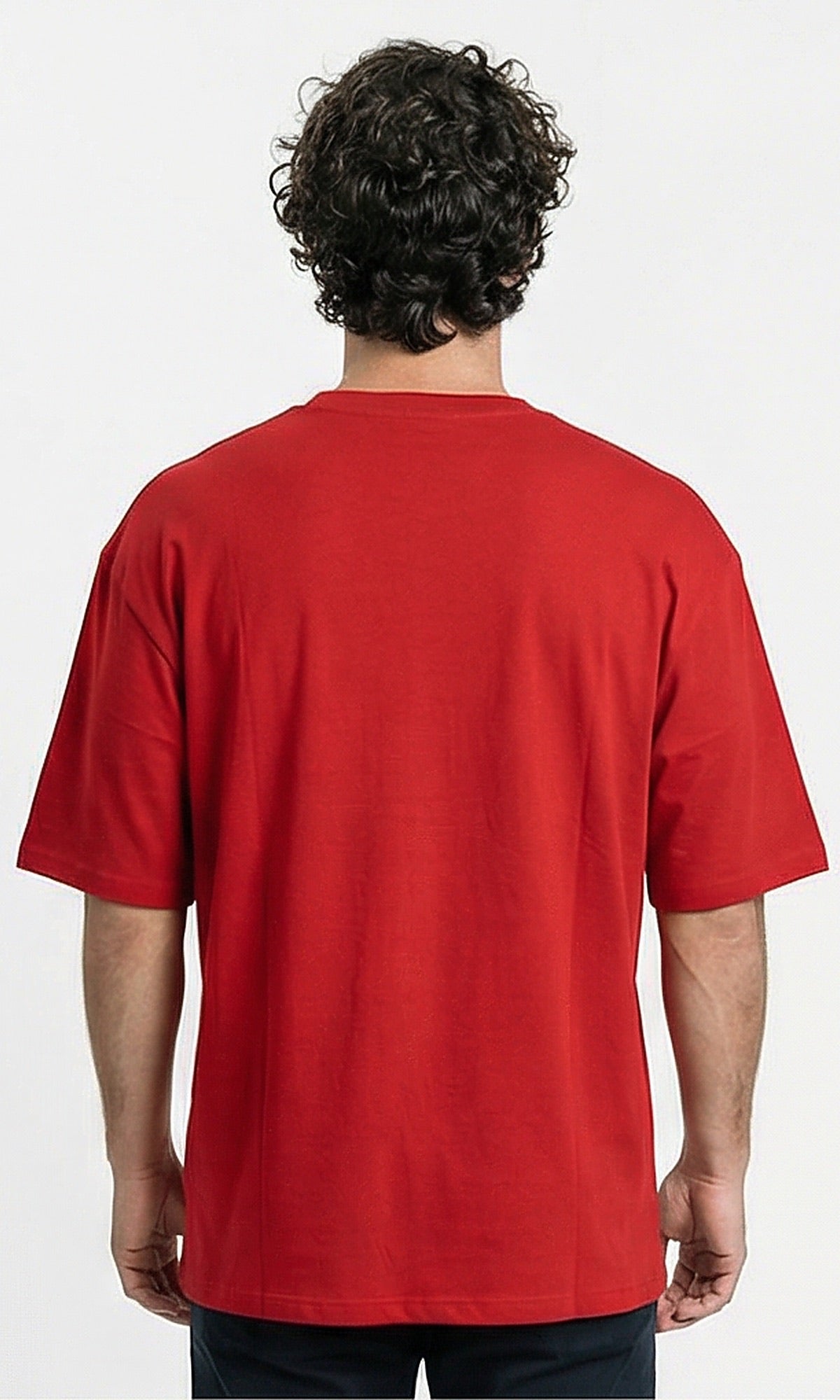 Red Unapologetically Me Graphic Oversized Tee - R216293