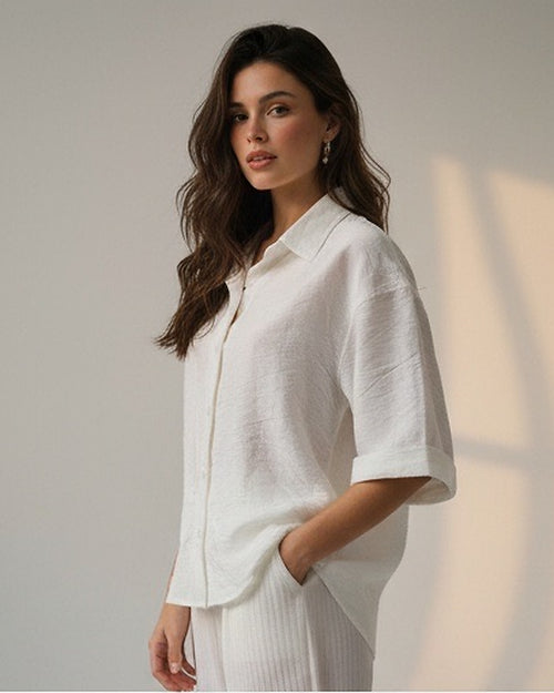 Women's Short Sleeve Shirt - White