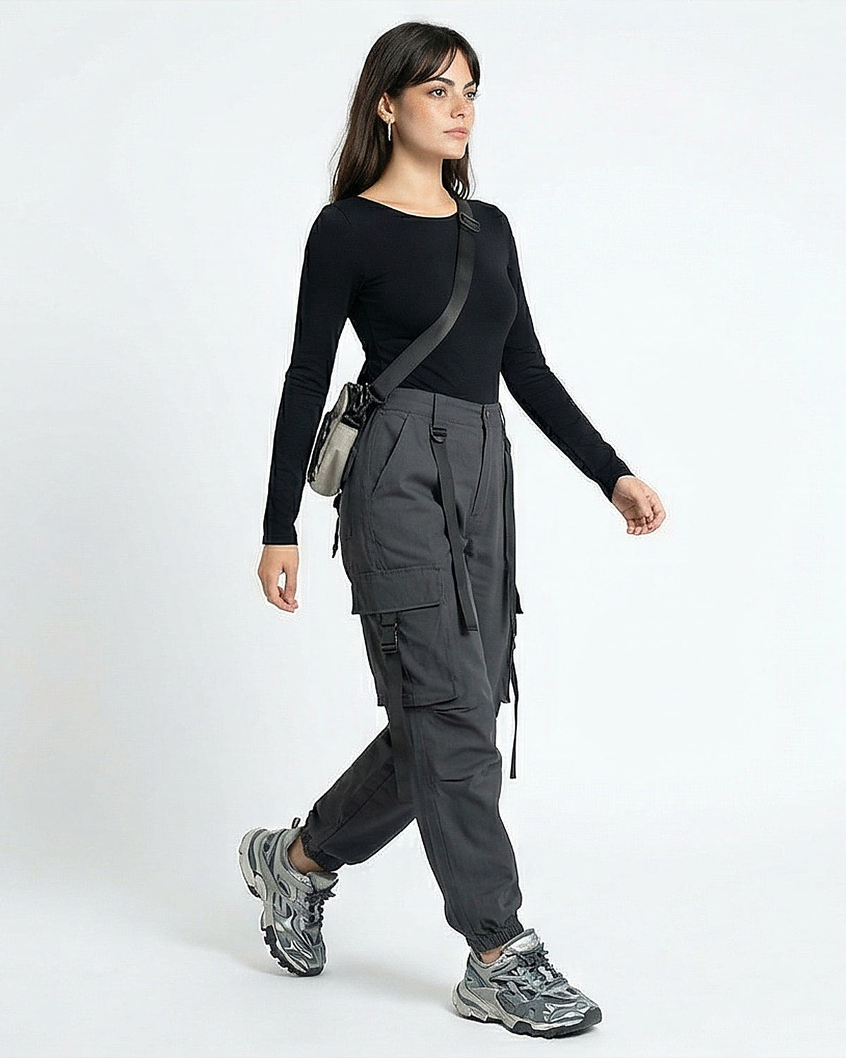 Black Essential Slim-Fit Long Sleeve Tee - R216558