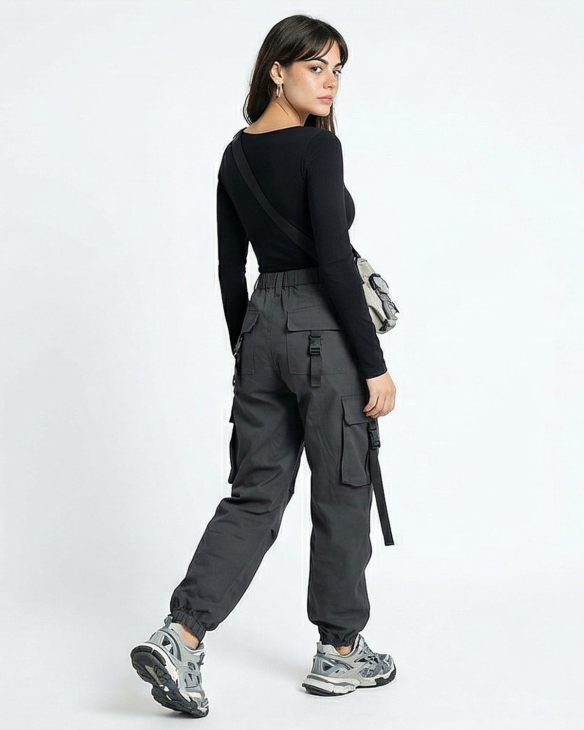 Black Essential Slim-Fit Long Sleeve Tee - R216558