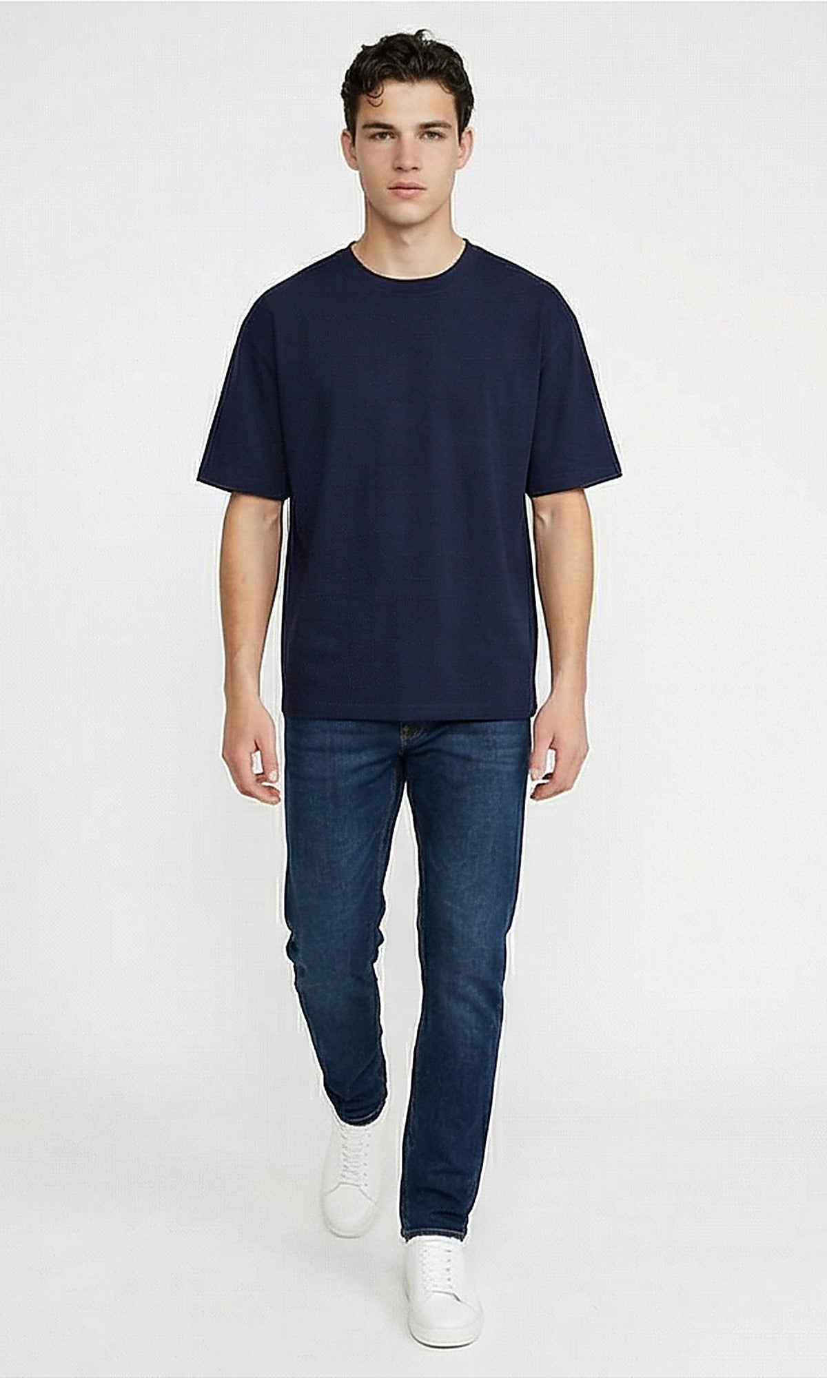 Midnight Navy Oversized Essential Tee - R216563