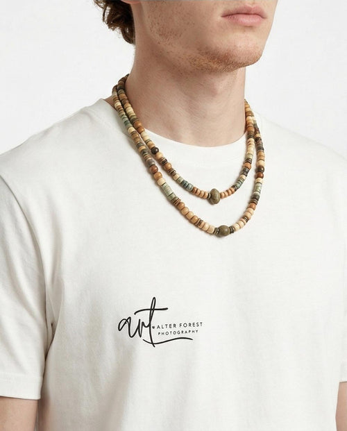 Ravin Art-Line Floral Graphic T-Shirt – Modern Boho White Tee - R216569