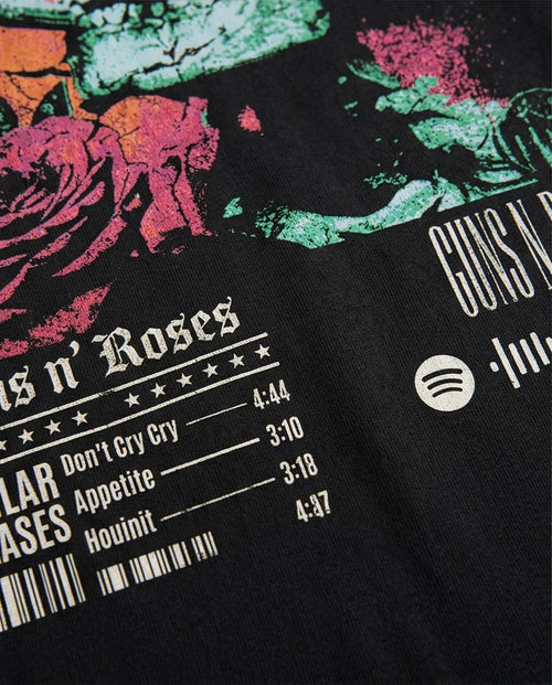 Oversized Graphic Heavyweight Tee in Midnight Black R216571