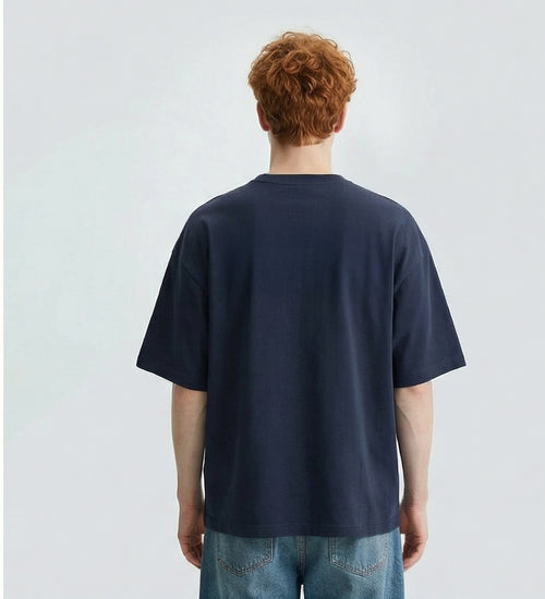 Ravin Men's "ALONE" Boxy Fit Heavyweight Graphic T-Shirt - Navy - R216576