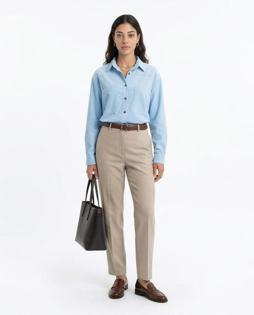 Ravin Men’s Oversized Sueded Utility Shirt in Sky Blue - R216615