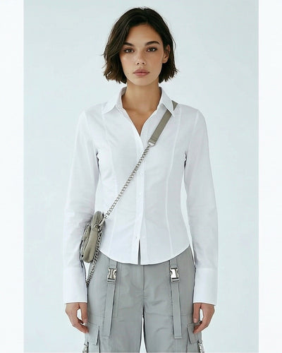 Women's Long Sleeve Shirt - White