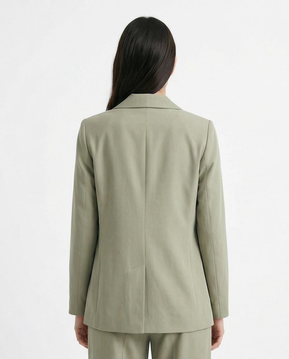 Ravin Sage Green Tailored Notched-Lapel Blazer - R216640