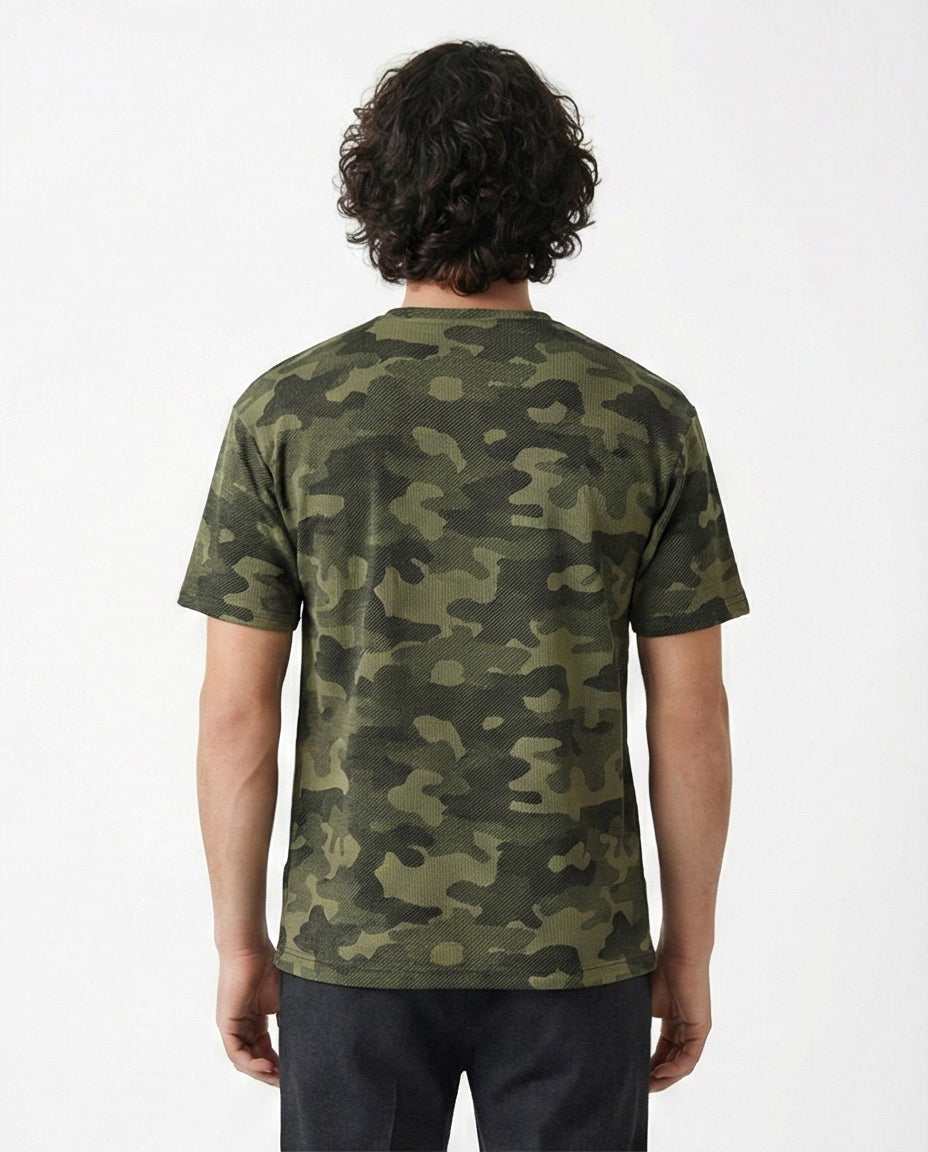 Textured Camo Short Sleeve Tee