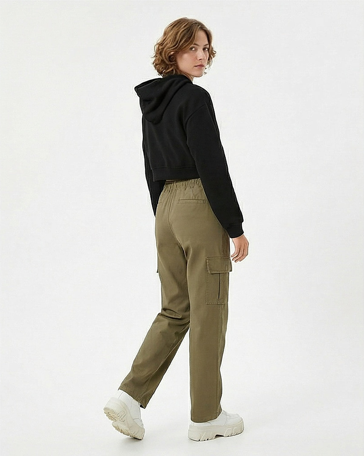 Ravin Rhinestone-Embellished Acid Wash Denim Jacket with Fringe Detail - Olive - R216816