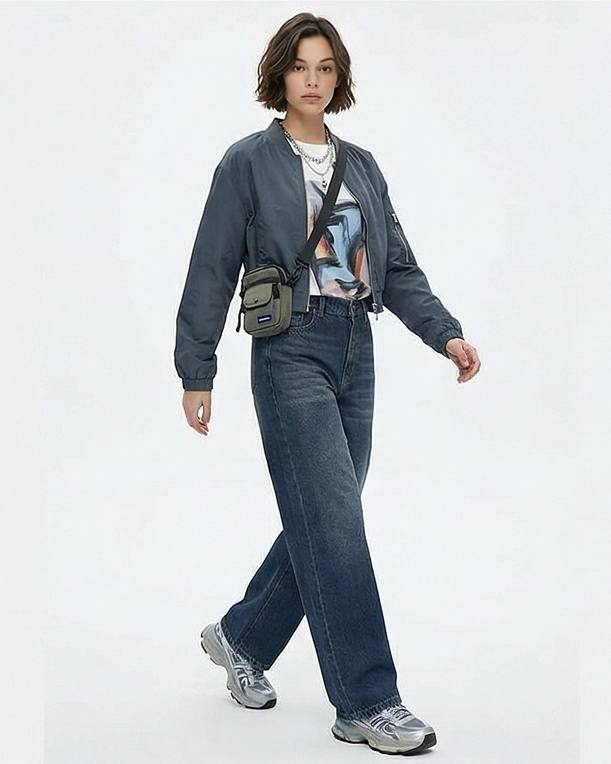 Essential Dark Wash High-Waisted Wide Leg Jeans