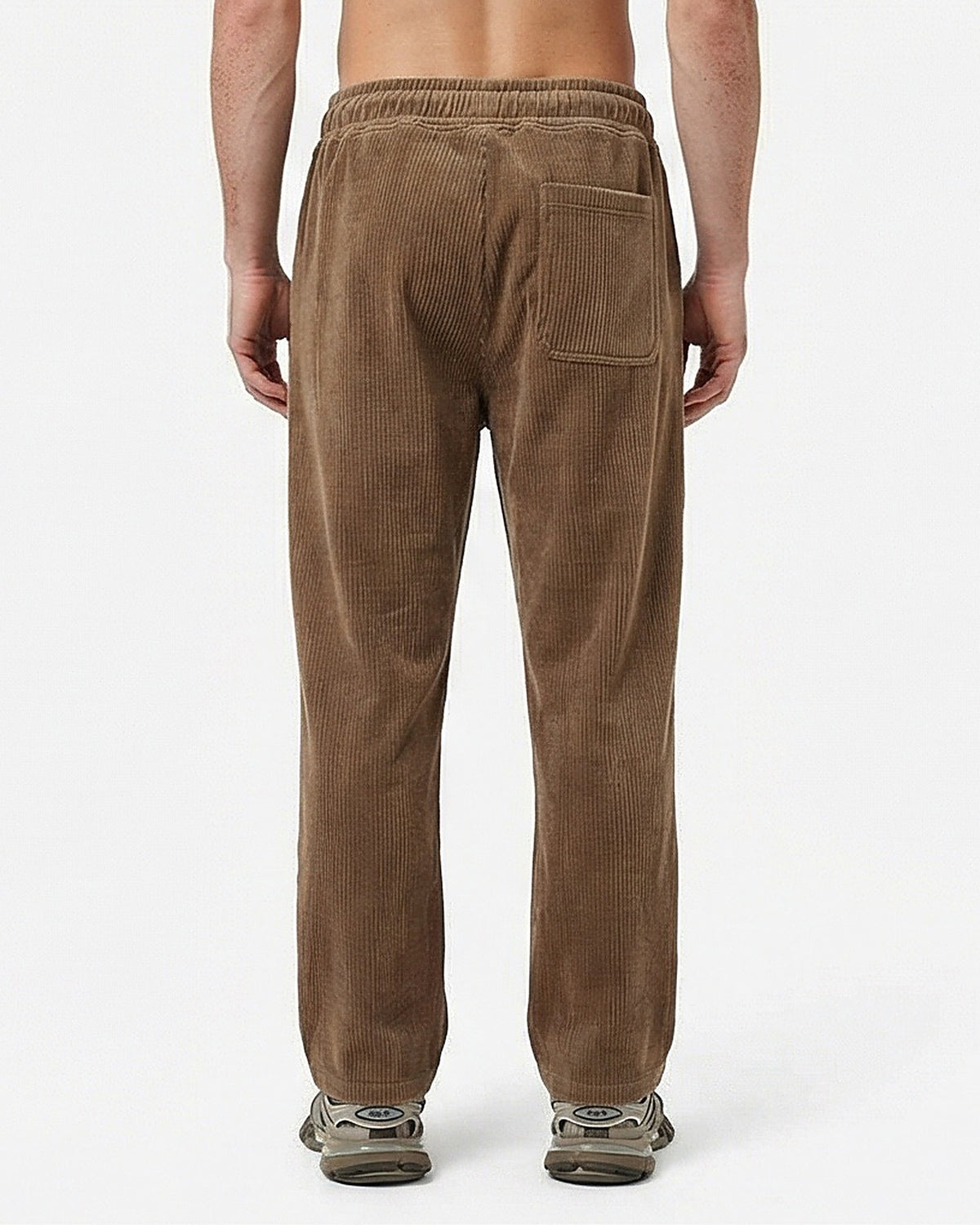Earth Brown Relaxed Fit Corduroy Trousers - R216923