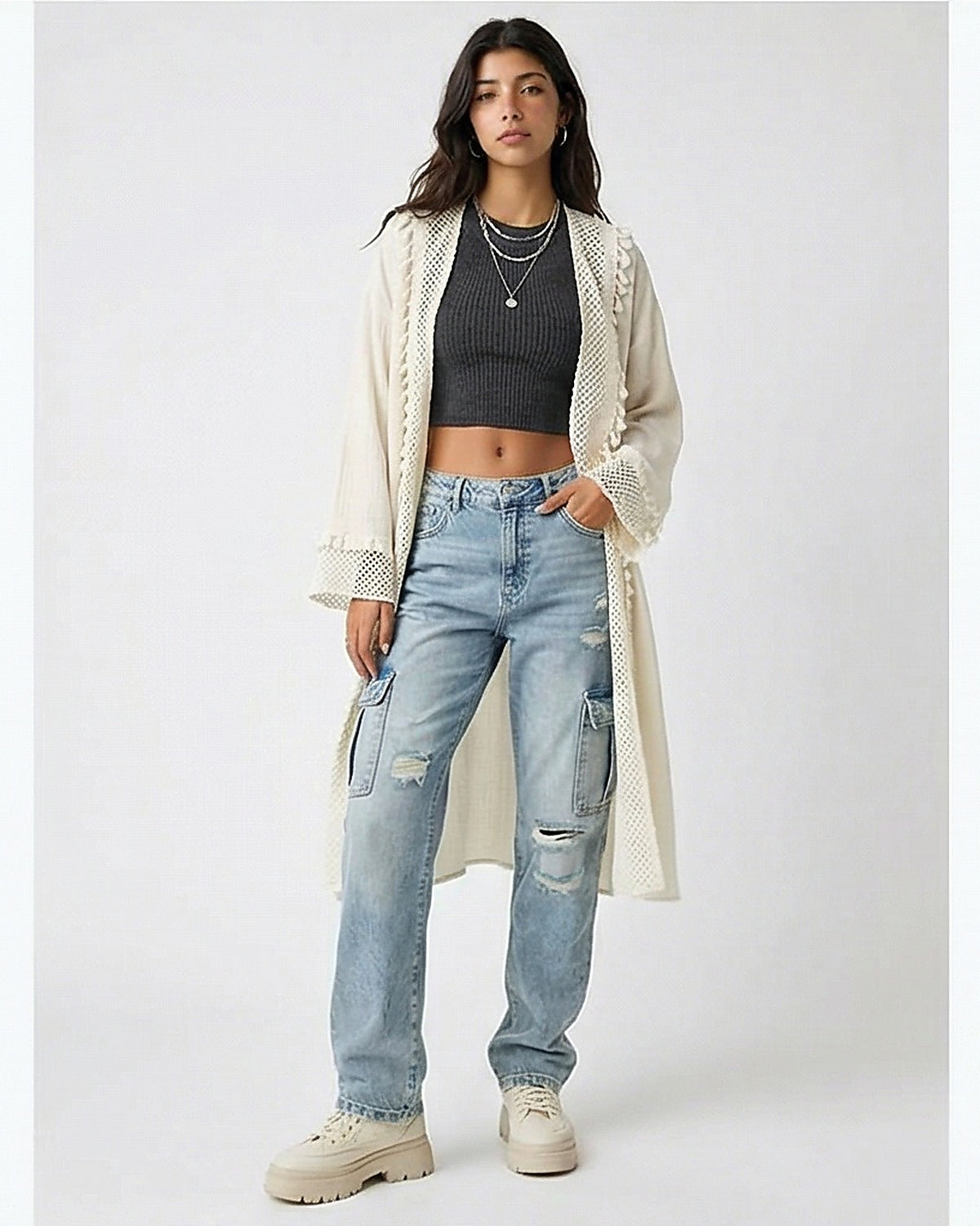 Women's Cardigan - White