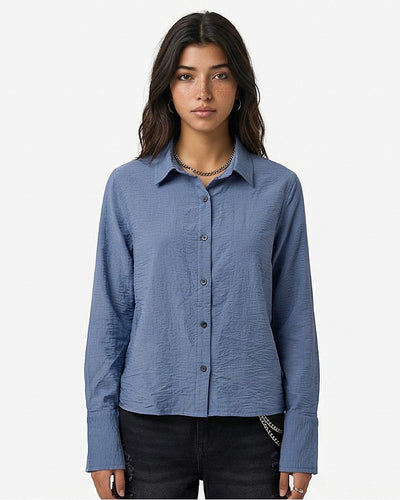 Women's Long Sleeve Shirt - Blue