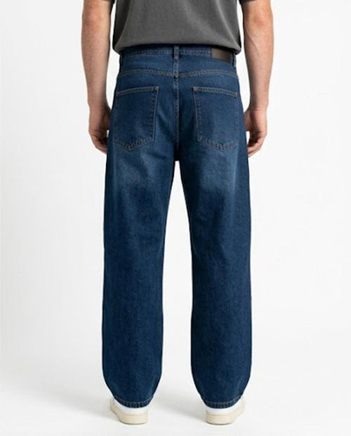 Ravin Men's Dark Wash Relaxed Wide-Leg Denim Jeans - R217112