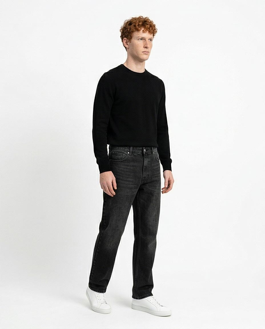 Ravin Men’s Elevated Straight-Leg Denim – Washed Charcoal - R217114