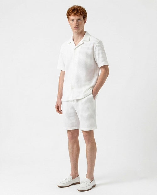 Ravin Men’s Textured Popcorn Resort Shirt - White - R217144