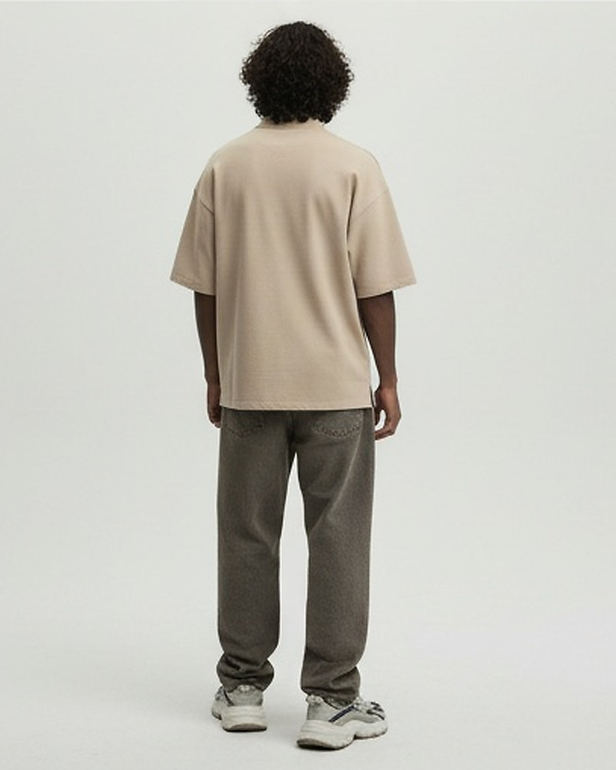 Stone Oversized Relaxed Fit Embroidered Polo Shirt - R217159