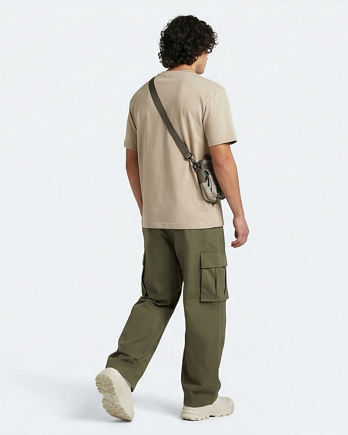 Essential Relaxed Fit Crew Neck T-Shirt in Sand