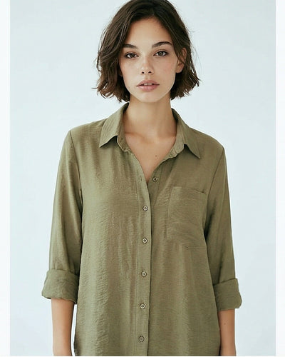 Women's Long Sleeve Shirt - Khaki
