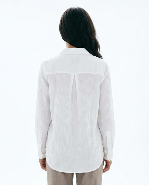 Ravin The Estate Collection | Raw Weave Textured Women Shirt in Optic White - R217298
