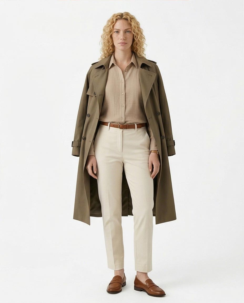 Ravin The Estate Collection | Raw Weave Textured Women Shirt in Antique Beige - R217299