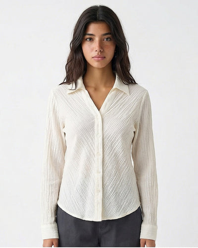 Women's Long Sleeve Shirt - White