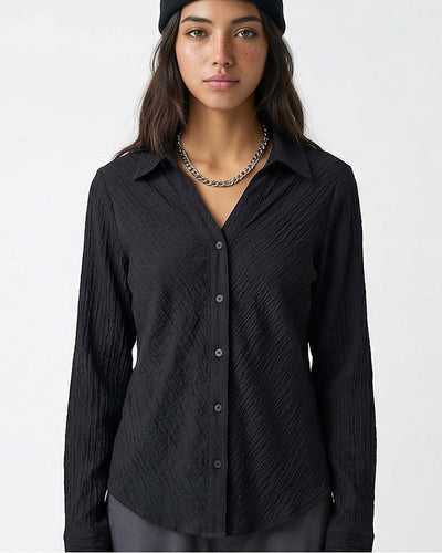 Women's Long Sleeve Shirt - Black