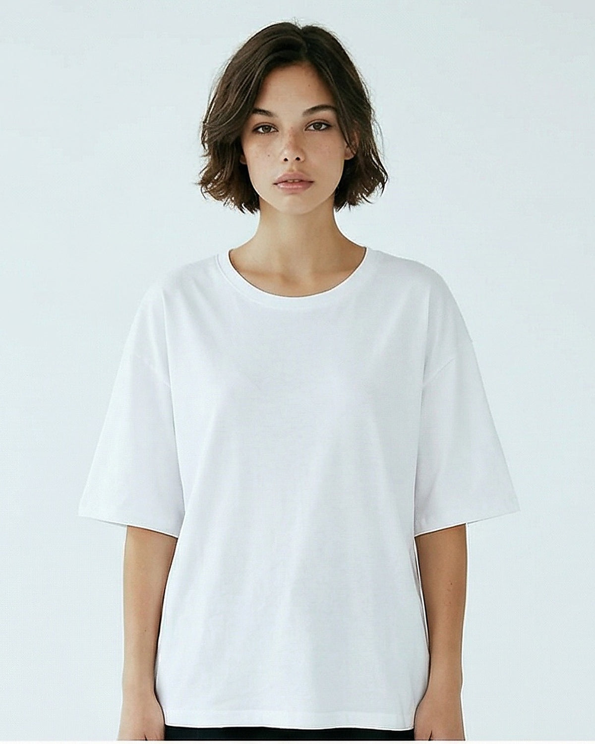 Essential White Oversized Crew Neck T-Shirt - R217418