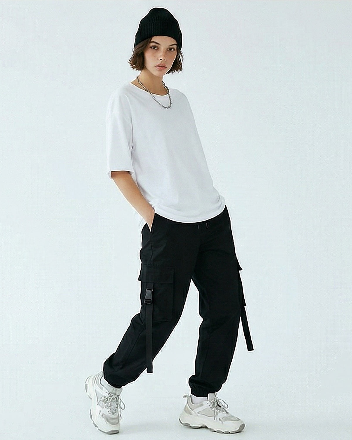 Essential White Oversized Crew Neck T-Shirt - R217418