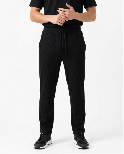 Ravin Ribbed Knit Straight-Leg Pants – Stealth Black - R217420