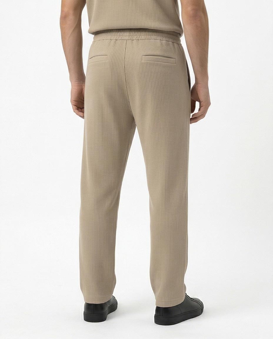 Ravin Ribbed Knit Straight-Leg Pants – Sand - R217421