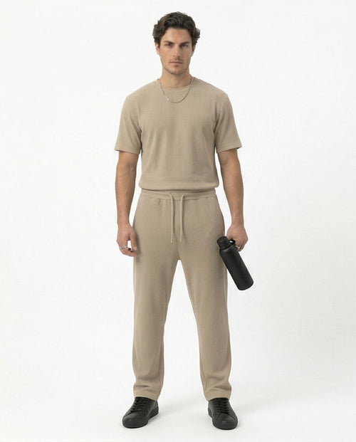 Ravin Ribbed Knit Straight-Leg Pants – Sand - R217421