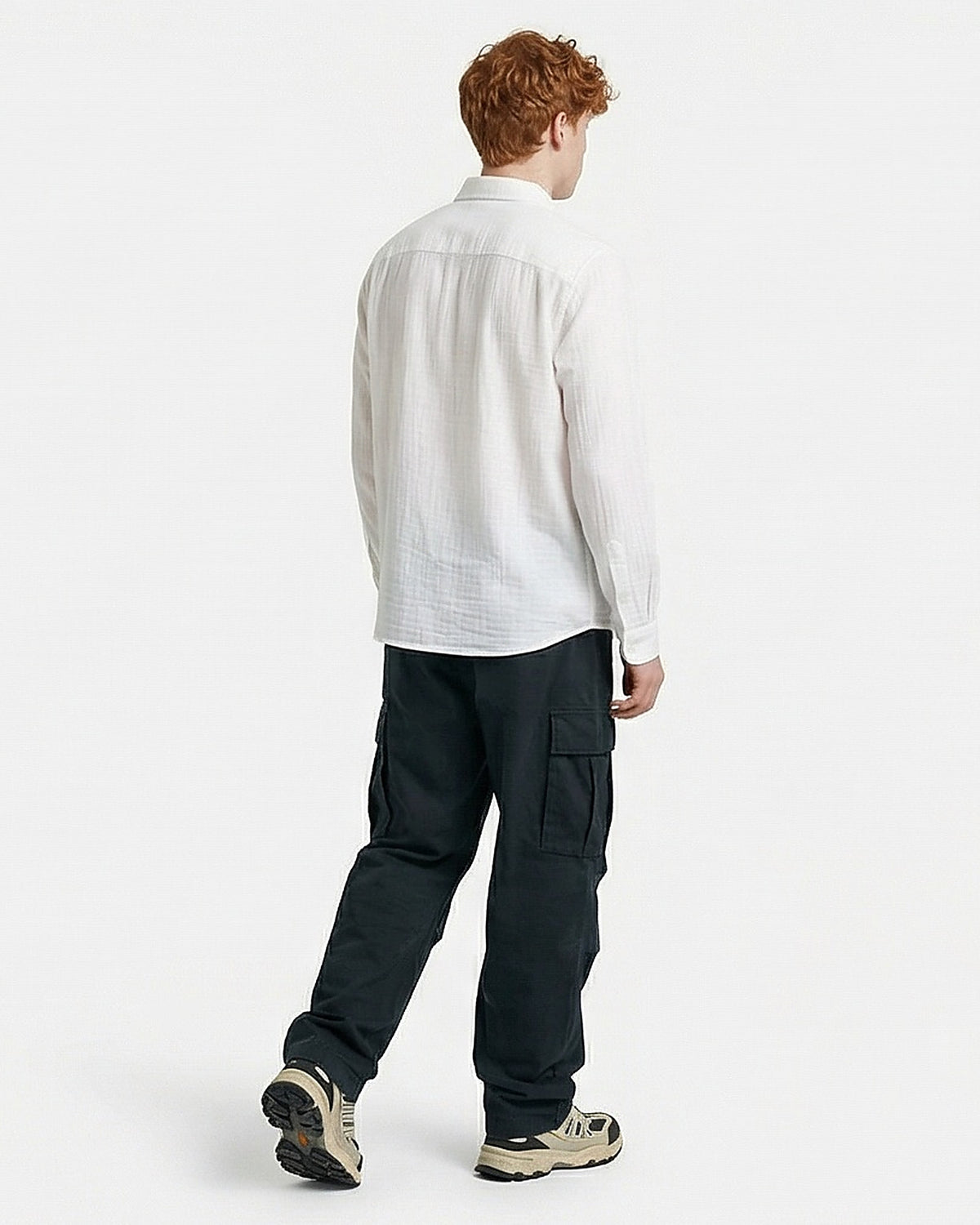 Ravin Men's Premium Linen-Blend Button-Down Shirt – Optic White - R217438