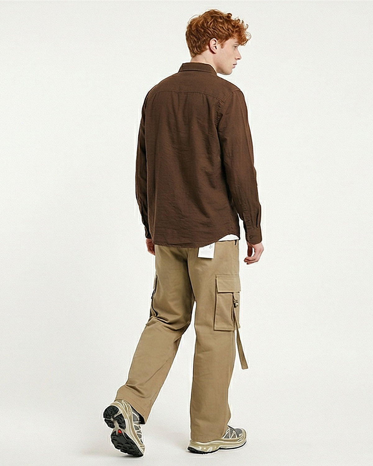 Ravin Men's Premium Linen-Blend Button-Down Shirt – Taupe - R217439