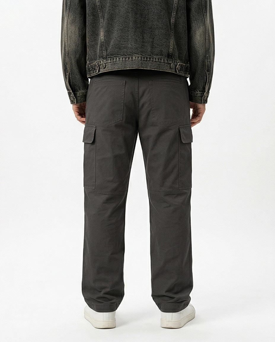 Ravin Relaxed-Fit Cargo Pants with Drawstring Waist – Dark Grey - R217441
