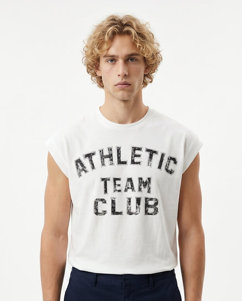 تيشيرت كات رجالي أوفر سايز بطبعة Athletic Team Club - R217695